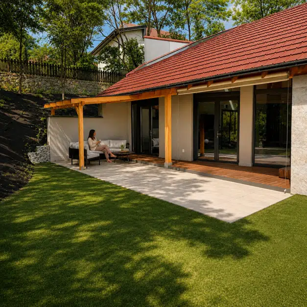 Platina House privát jakuzzis terasz